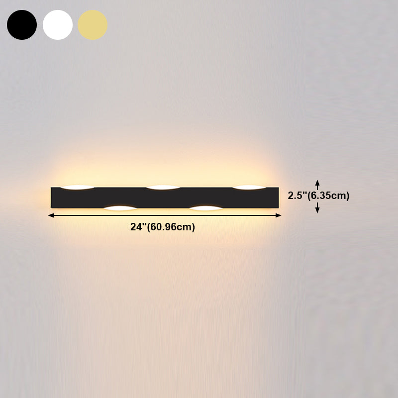 Forma de forma lineal Iluminación de pared de metal Estilo moderno 1 Luz de la pared de luz Luz de la pared de la luz.