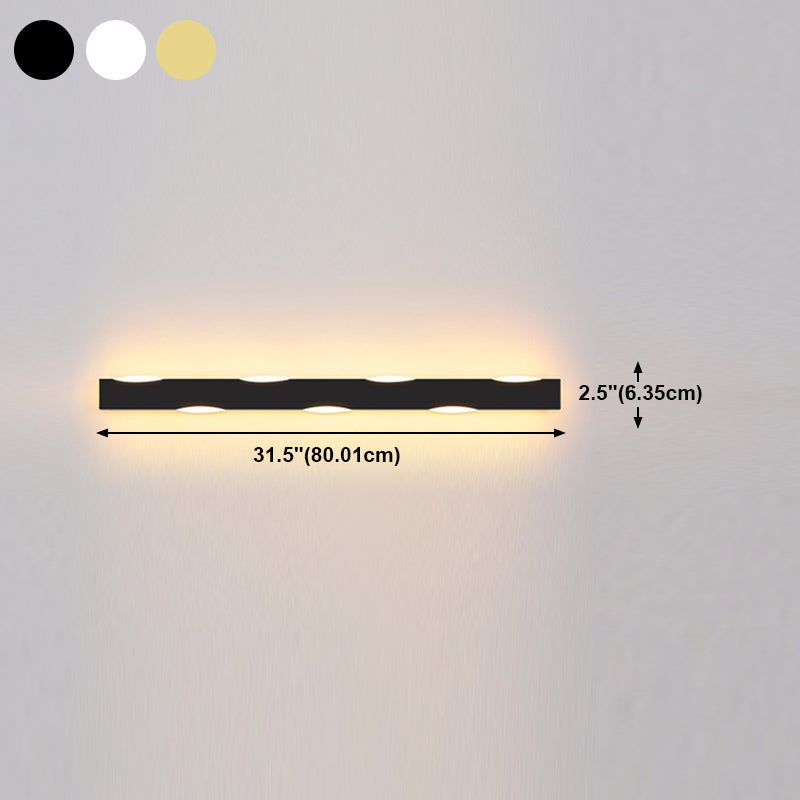 Forma de forma lineal Iluminación de pared de metal Estilo moderno 1 Luz de la pared de luz Luz de la pared de la luz.