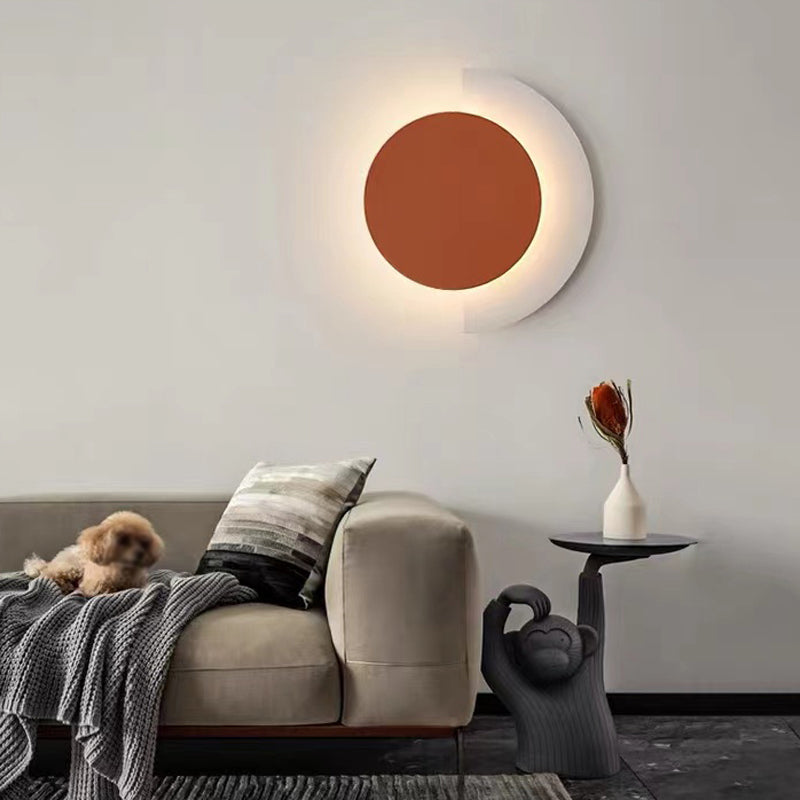 Estilo moderno de forma redonda de pared de pared de metal de montura de pared de 1 luces