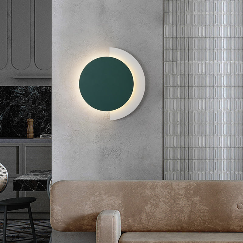 Estilo moderno de forma redonda de pared de pared de metal de montura de pared de 1 luces