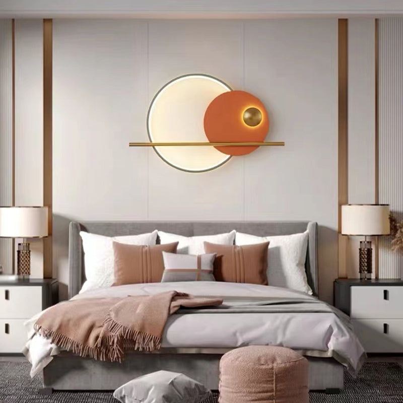 Style moderne de forme ronde lumineuse métal métal monté à 1 lumière Lumière