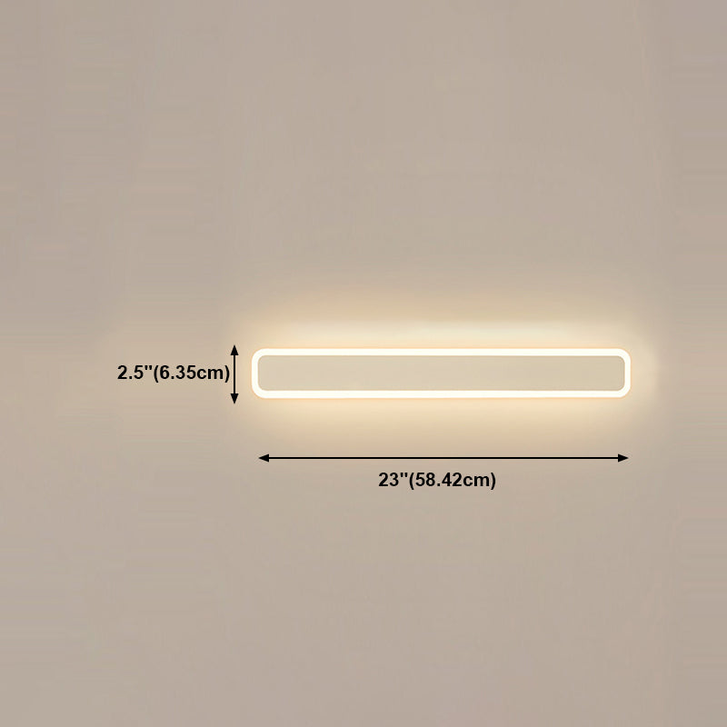 Éclairage de paroi linéaire en métal Éclairage d'éclairage à LED nordique