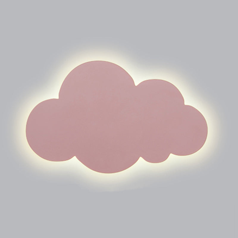 Accogliente a parete in metallo a forma di nuvola in stile per bambini a 1 luci a parete lampada montata