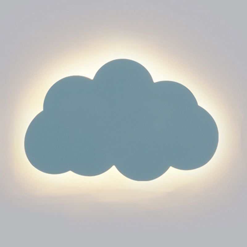 Accogliente a parete in metallo a forma di nuvola in stile per bambini a 1 luci a parete lampada montata