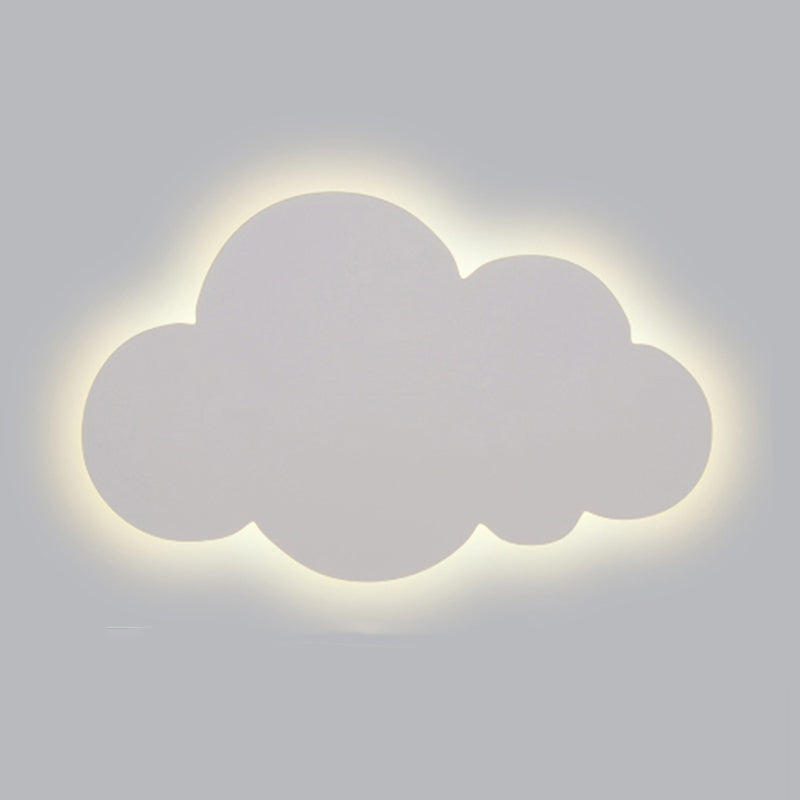 Accogliente a parete in metallo a forma di nuvola in stile per bambini a 1 luci a parete lampada montata