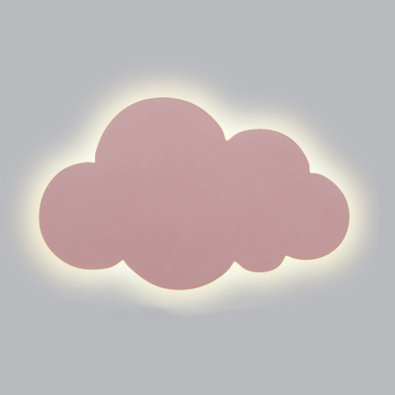 Accogliente a parete in metallo a forma di nuvola in stile per bambini a 1 luci a parete lampada montata