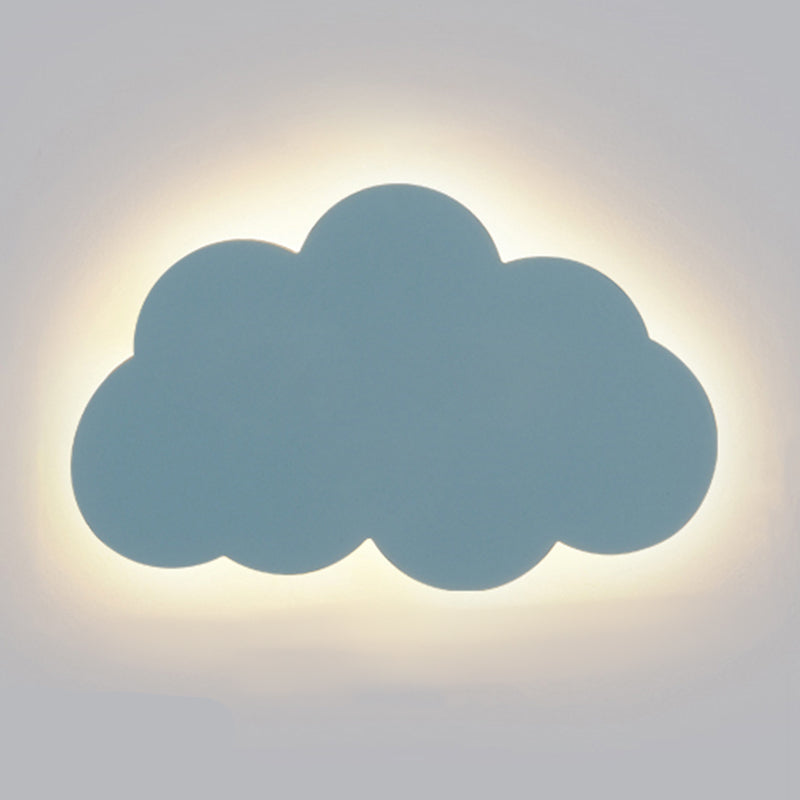 Accogliente a parete in metallo a forma di nuvola in stile per bambini a 1 luci a parete lampada montata