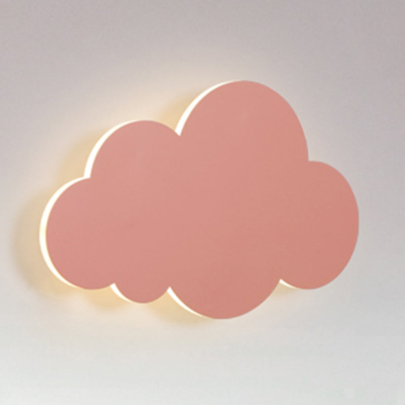 Accogliente a parete in metallo a forma di nuvola in stile per bambini a 1 luci a parete lampada montata