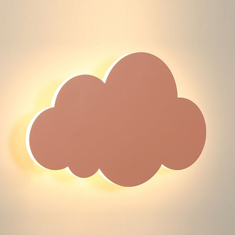 Accogliente a parete in metallo a forma di nuvola in stile per bambini a 1 luci a parete lampada montata