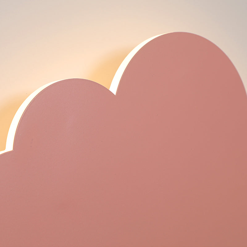 Accogliente a parete in metallo a forma di nuvola in stile per bambini a 1 luci a parete lampada montata