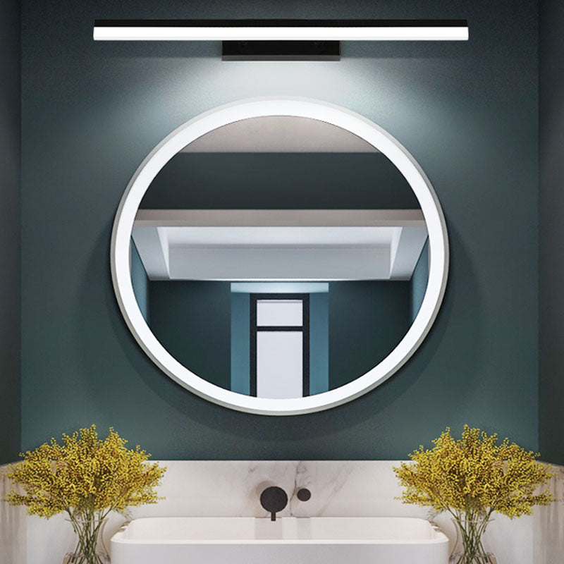 Metal Linear Shape Wall Light Modern 1-Light Swing Arm Mirror Wall Mount Light Fixture