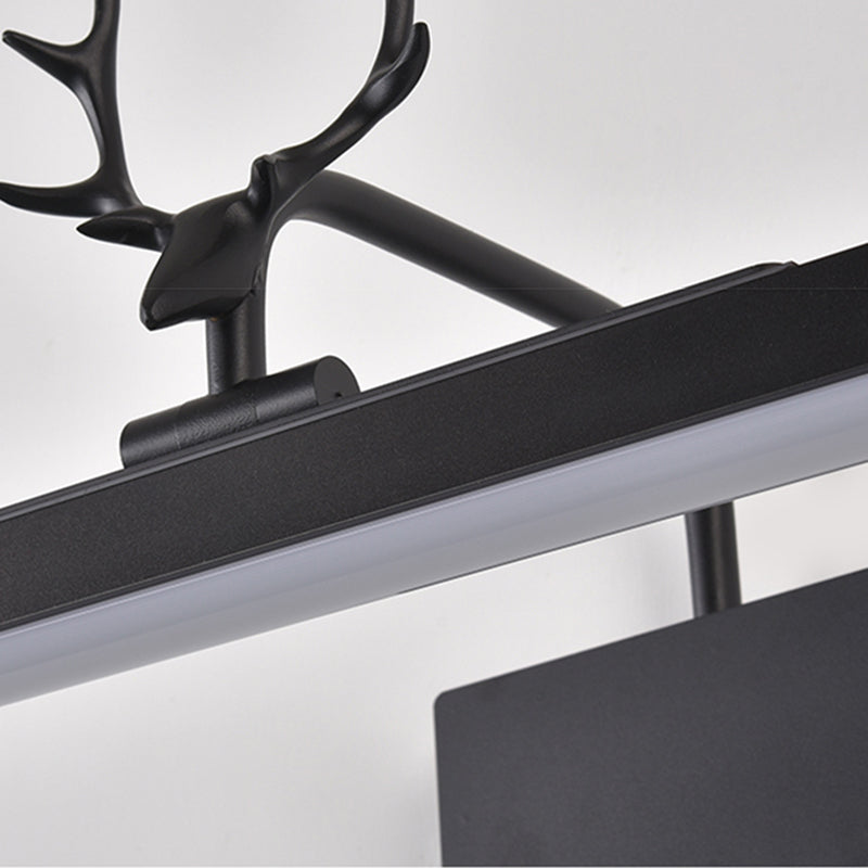 Illuminazione vanity lineare in stile moderno metallo 1 luci di applizia di vanità luce