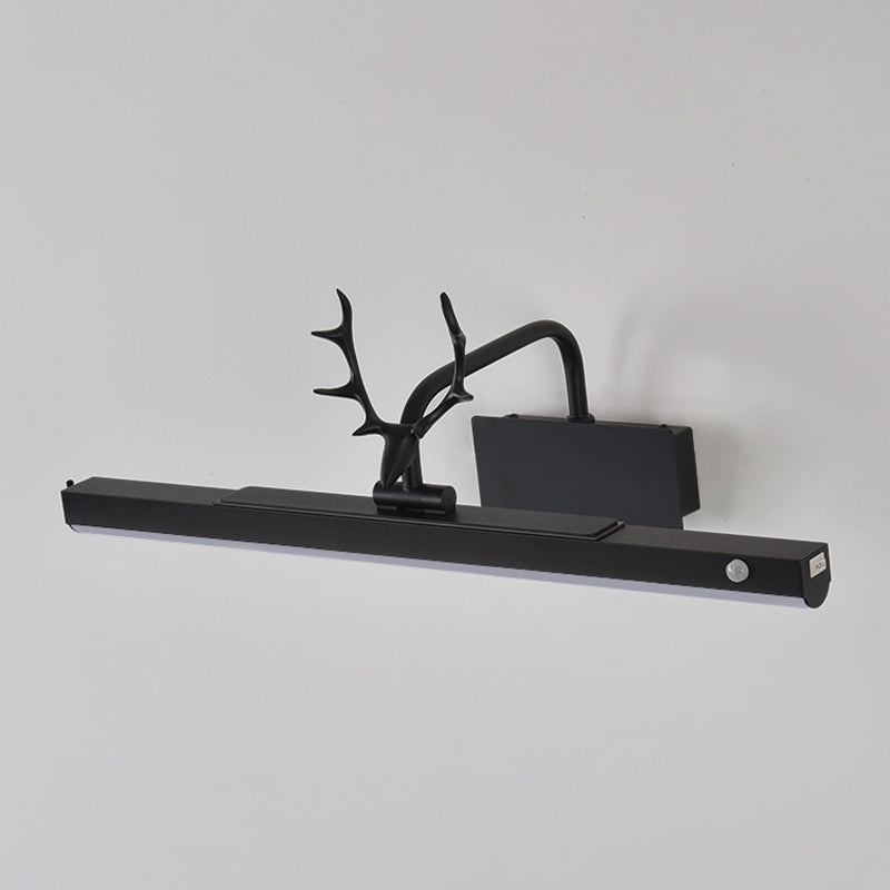 Illuminazione vanity lineare in stile moderno metallo 1 luci di applizia di vanità luce