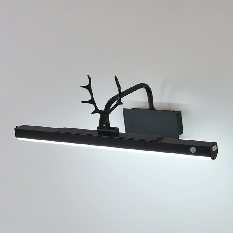 Illuminazione vanity lineare in stile moderno metallo 1 luci di applizia di vanità luce
