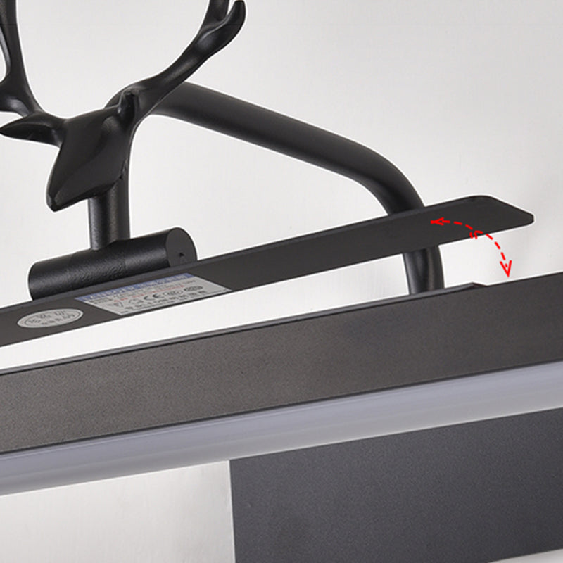 Illuminazione vanity lineare in stile moderno metallo 1 luci di applizia di vanità luce