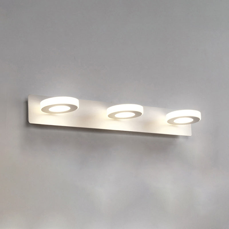 Metal Geometric Wall Mount Lighting Modern Multi Lights Mirror Wall Light Fixture in White