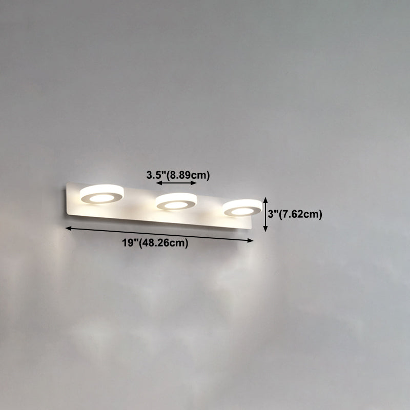 Metal Geometric Wall Mount Lighting Modern Multi Lights Mirror Wall Light Fixture in White