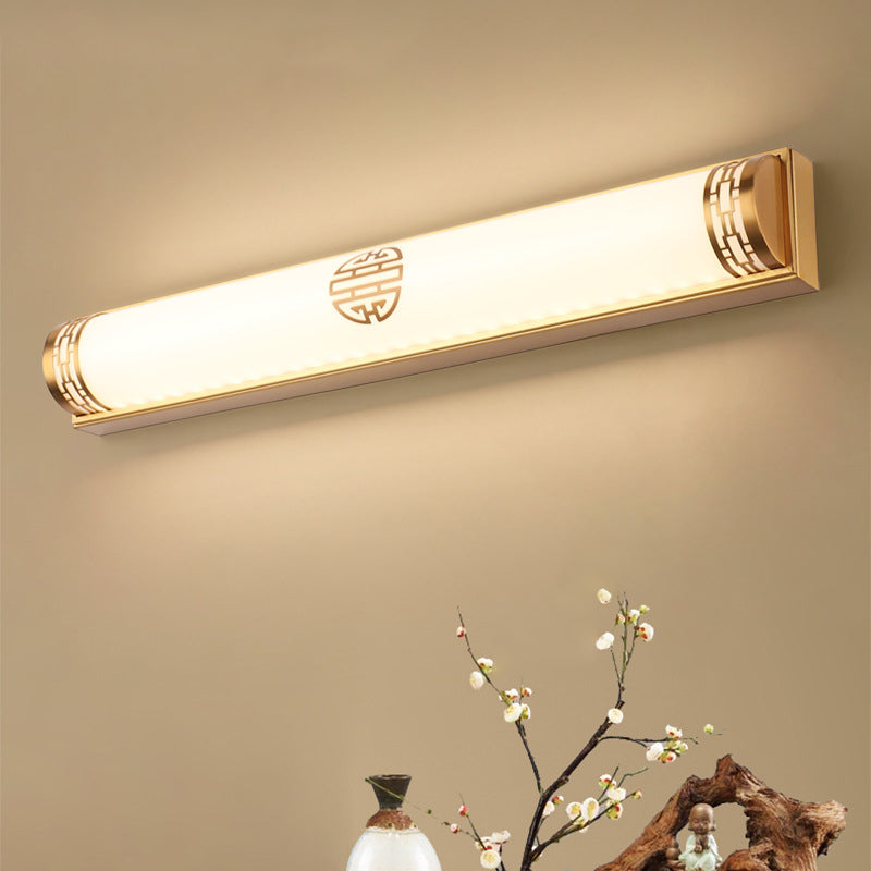 Modern Metallic LED Wall Sconce Linear Bathroom Vanity Lighting Fixture