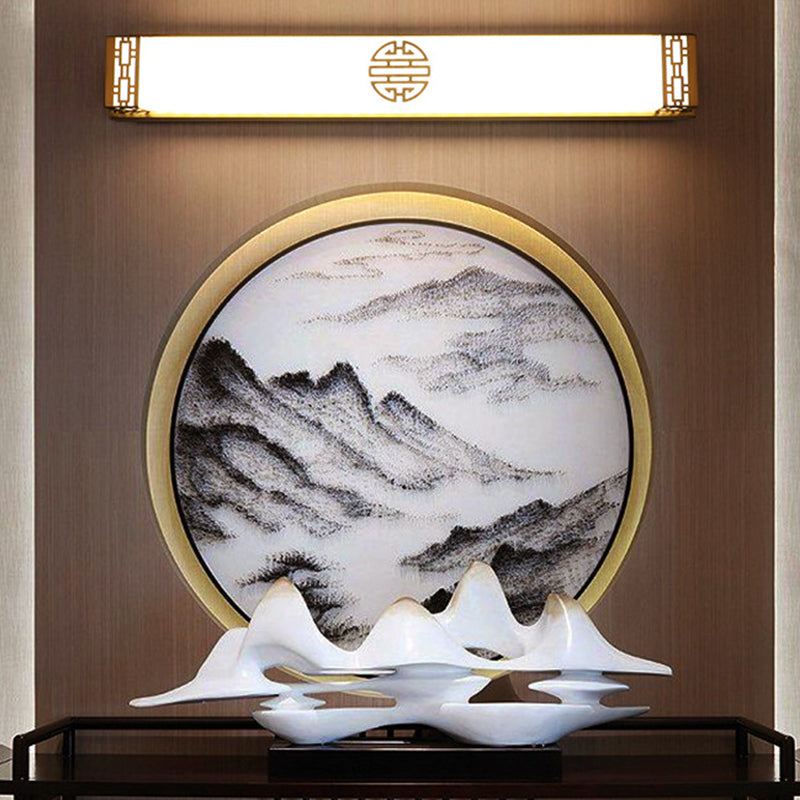 Modern Metallic LED Wall Sconce Linear Bathroom Vanity Lighting Fixture