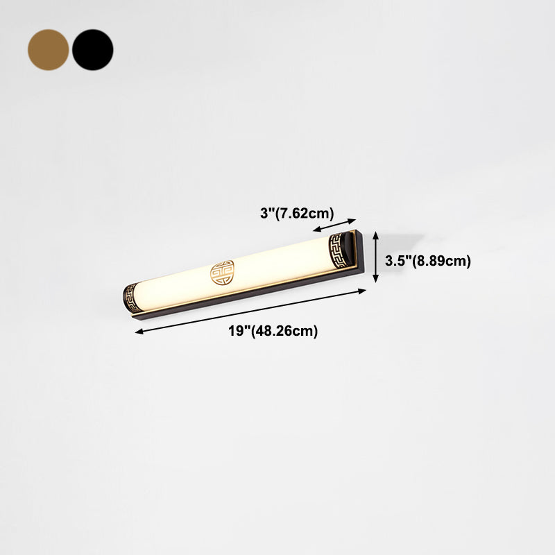 Modern Metallic LED Wall Sconce Linear Bathroom Vanity Lighting Fixture