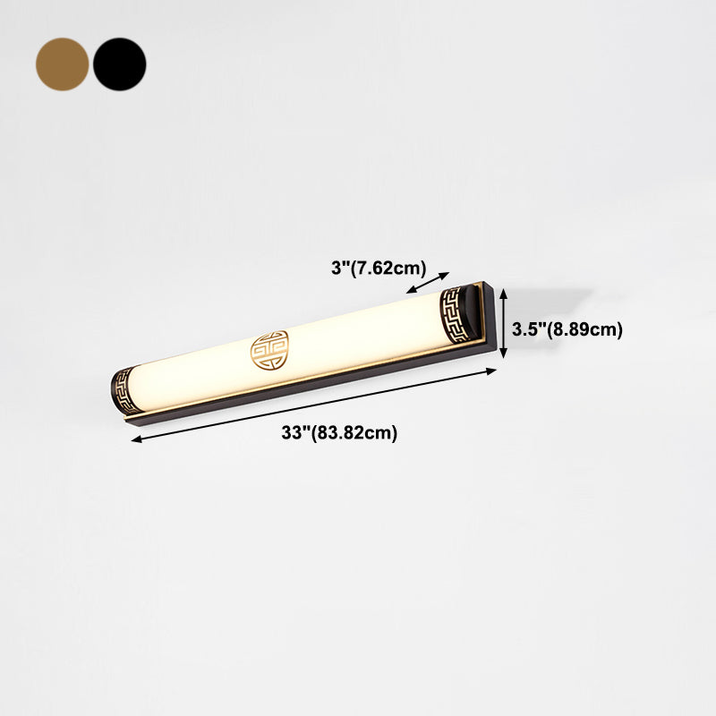 Modern Metallic LED Wall Sconce Linear Bathroom Vanity Lighting Fixture