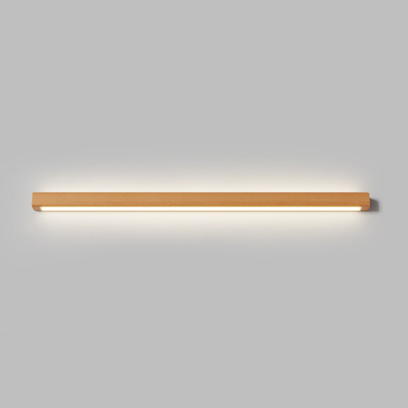 Luci da parete di vanità lineari in stile moderno legno 1 luci specchio da toeletta leggero