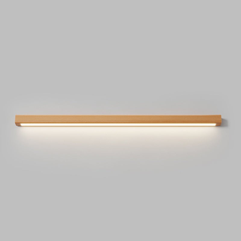 Luci da parete di vanità lineari in stile moderno legno 1 luci specchio da toeletta leggero