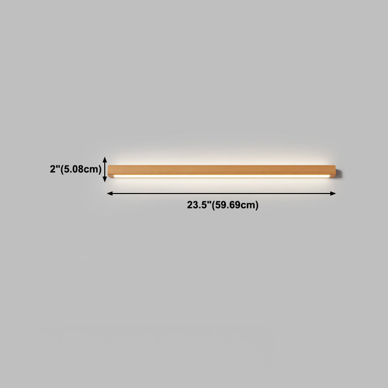 Luci da parete di vanità lineari in stile moderno legno 1 luci specchio da toeletta leggero