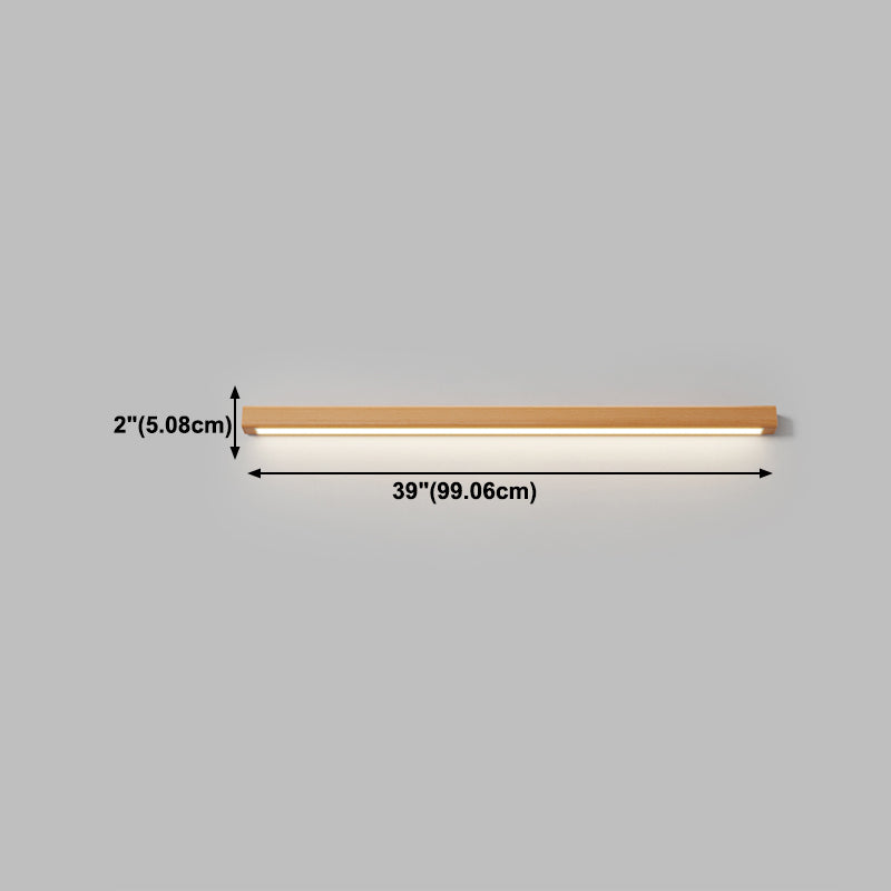 Luci da parete di vanità lineari in stile moderno legno 1 luci specchio da toeletta leggero