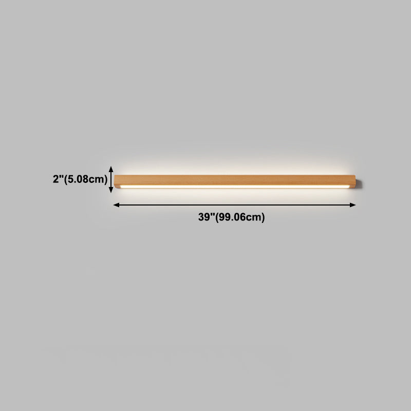 Luci da parete di vanità lineari in stile moderno legno 1 luci specchio da toeletta leggero
