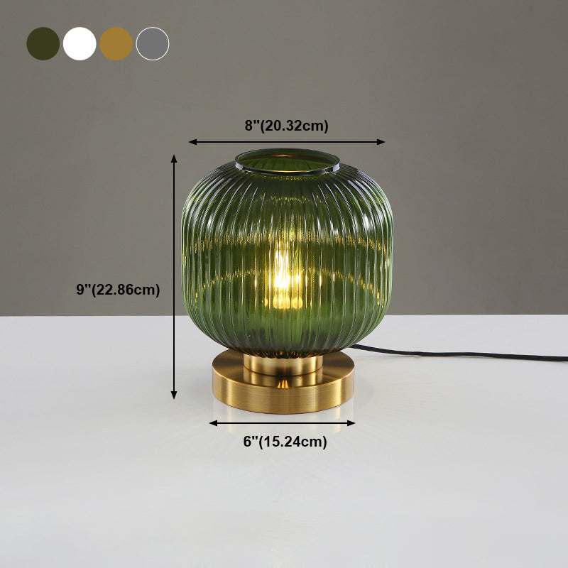 Lampes de table de nuit géométrique en verre de style moderne.