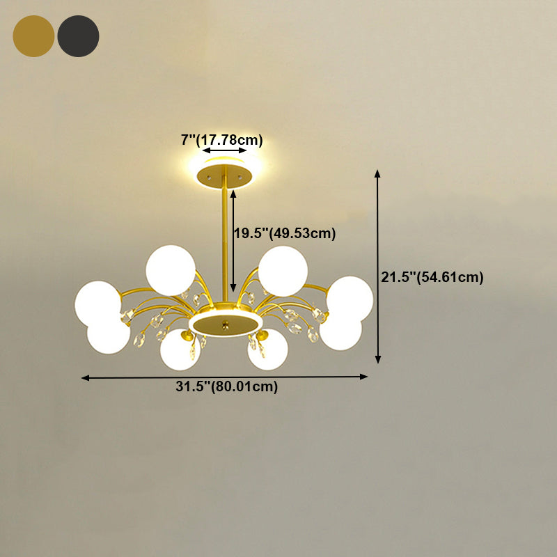 Candeleras colgantes de sombra esférica Candeladores de vidrio contemporáneos accesorios de iluminación