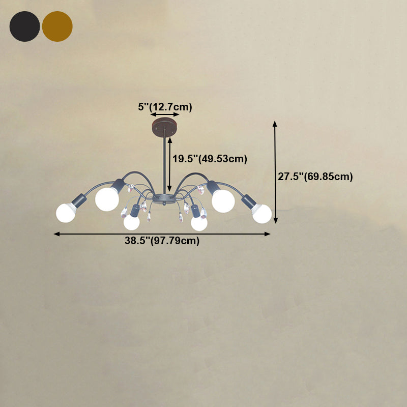 Radial Shade Chandelier Lights Contemporary Metal Chandelier Lighting