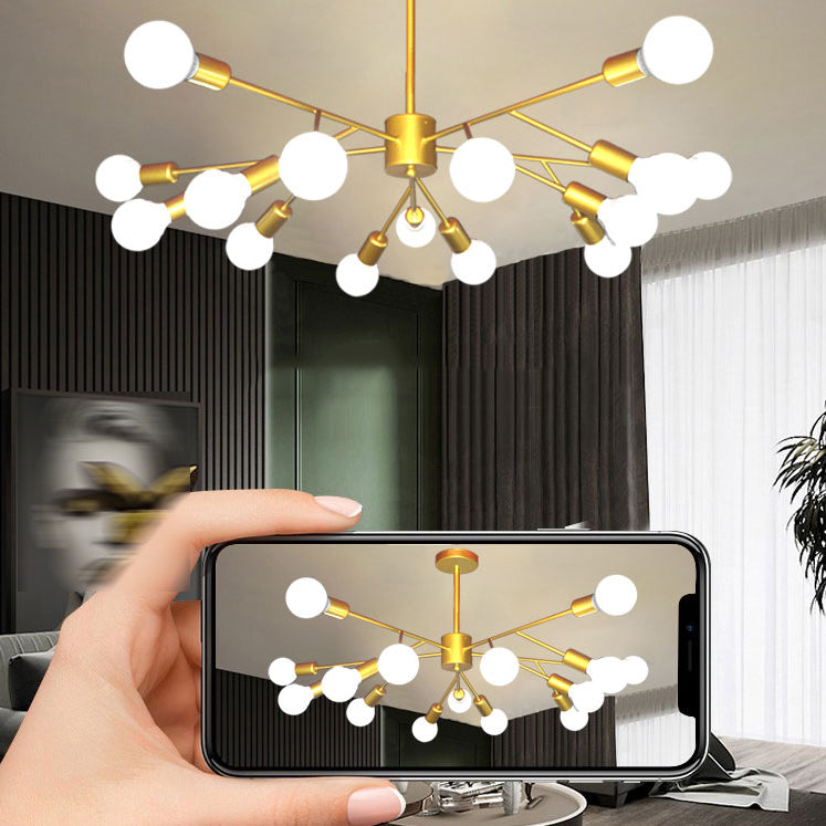 Lustres radiaux contemporains lumières lustres en métal lustre d'éclairage