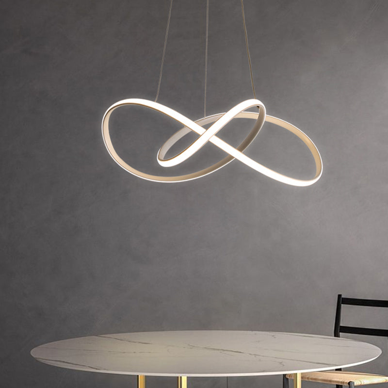 Spiralform Kronleuchter Licht zeitgenössisches Metall 1 helle Kronleuchter -Beleuchtungsanlage