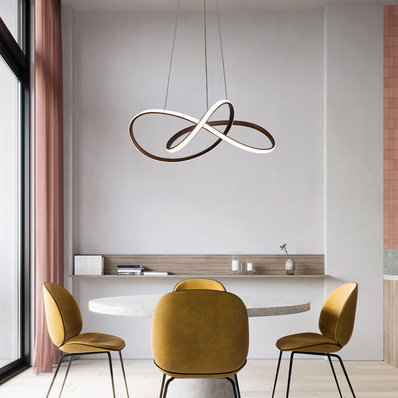 Spiral Shape Chandelier Light Contemporary Metal 1 Light Chandelier Lighting Fixture