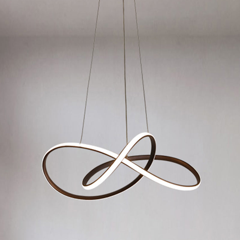 Spiralform Kronleuchter Licht zeitgenössisches Metall 1 helle Kronleuchter -Beleuchtungsanlage