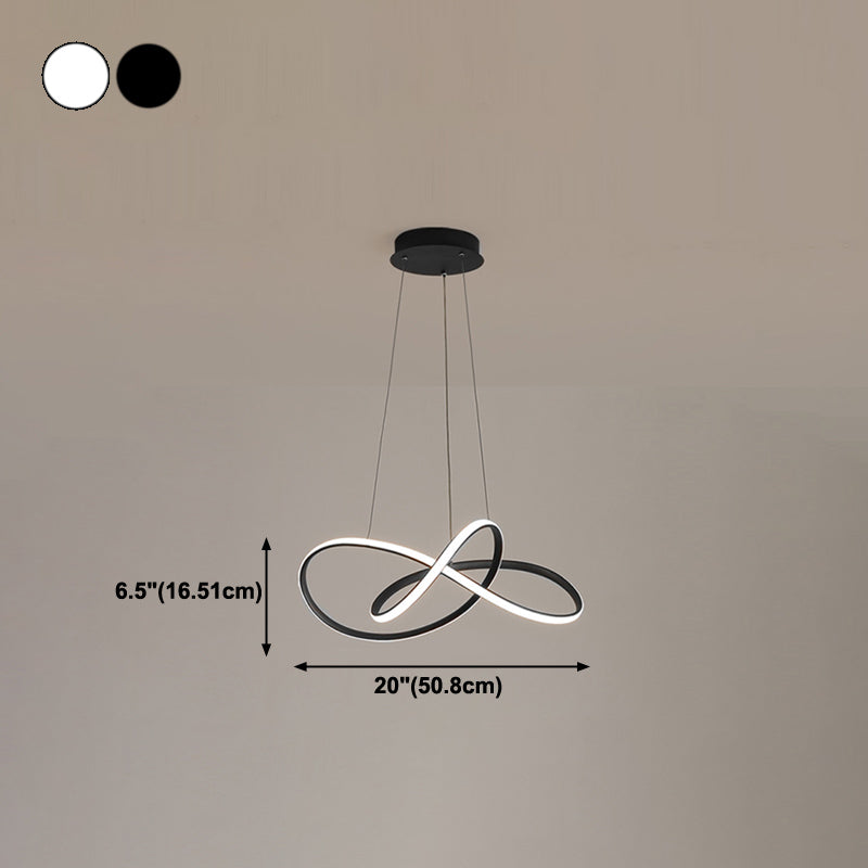 Spiral Shape Chandelier Light Contemporary Metal 1 Light Chandelier Lighting Fixture