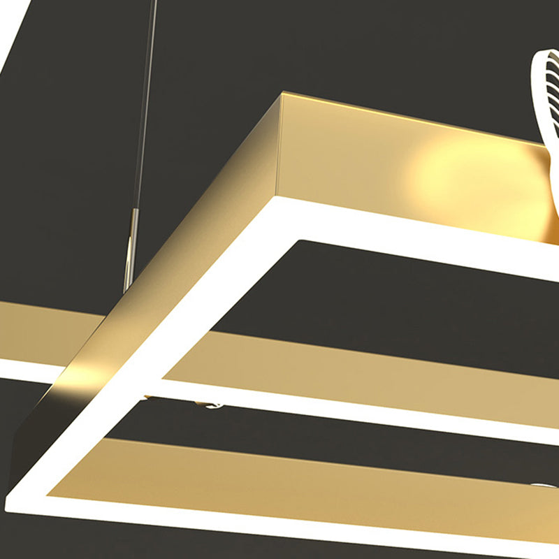 Square Shape Chandelier Lights Contemporary Metal Chandelier Lighting