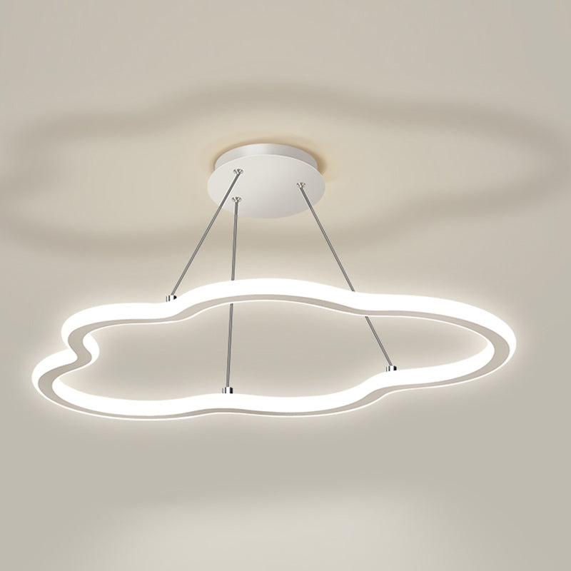 Linear Shape Chandelier Light Modern Metal 1 Light Chandelier Lighting Fixture