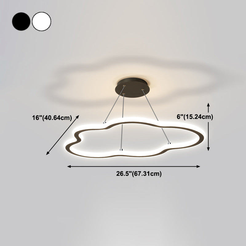 Linear Shape Chandelier Light Modern Metal 1 Light Chandelier Lighting Fixture