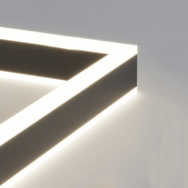 Luces de lámpara de araña de forma cuadrada moderna accesorios de iluminación de araña de metal en negro