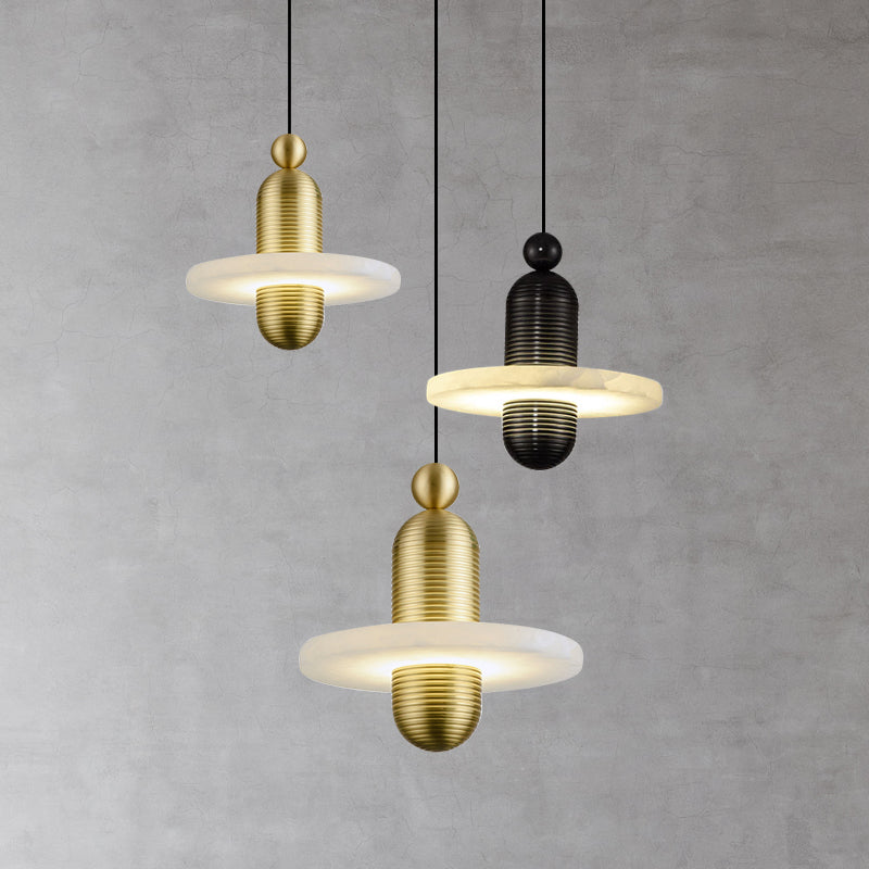 Marble Hanging Light Contemporary Simplicity Pendent Lighting Fixture for Drawing Room
