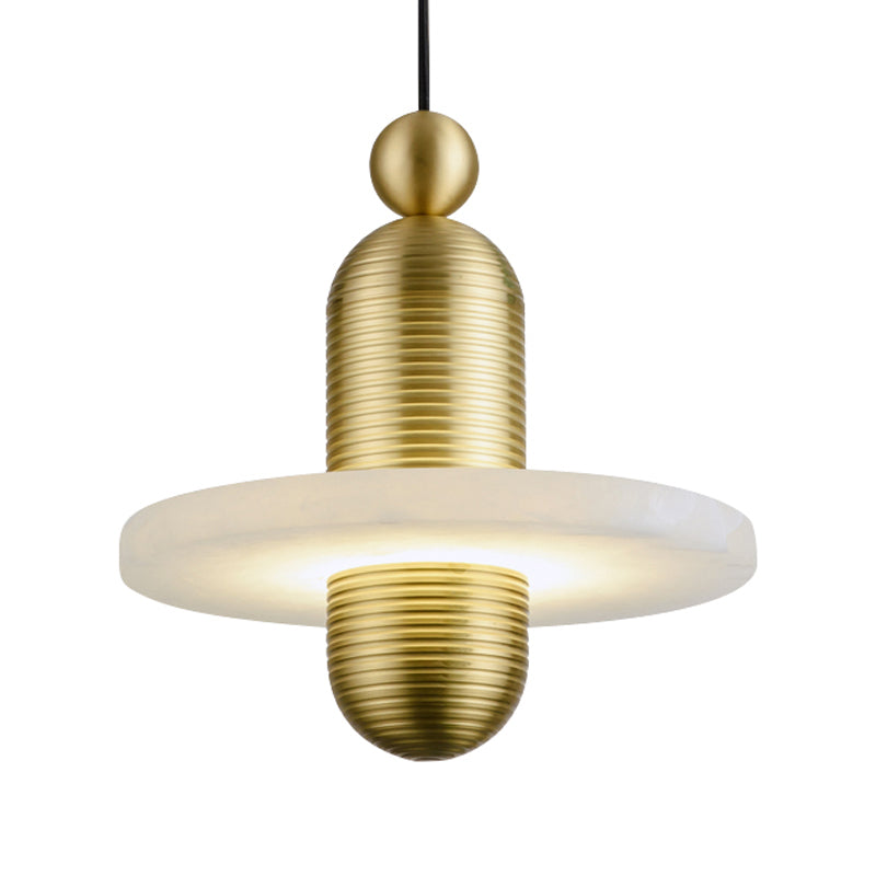 Marble Hanging Light Contemporary Simplicity Pendent Lighting Fixture for Drawing Room