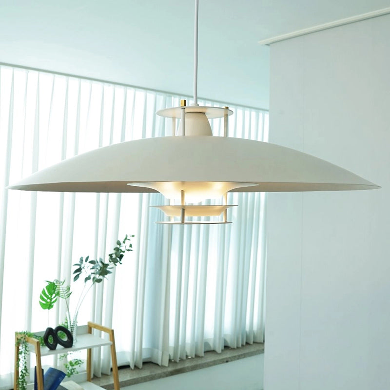 1 Luz de colgante colgante único de estilo moderno de metal para restaurante para restaurante