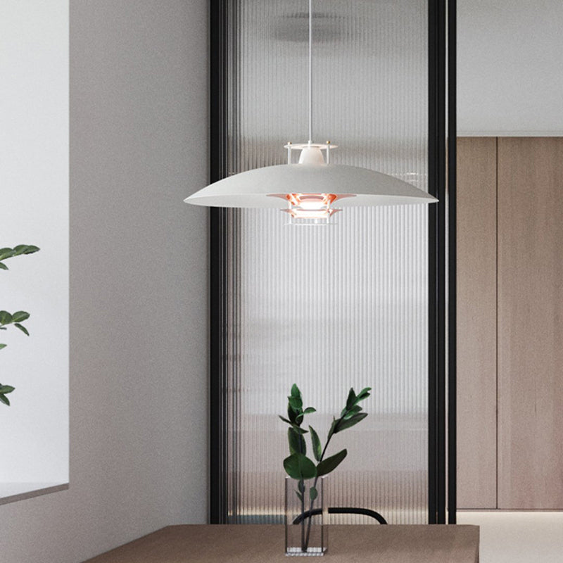 1 Luz de colgante colgante único de estilo moderno de metal para restaurante para restaurante