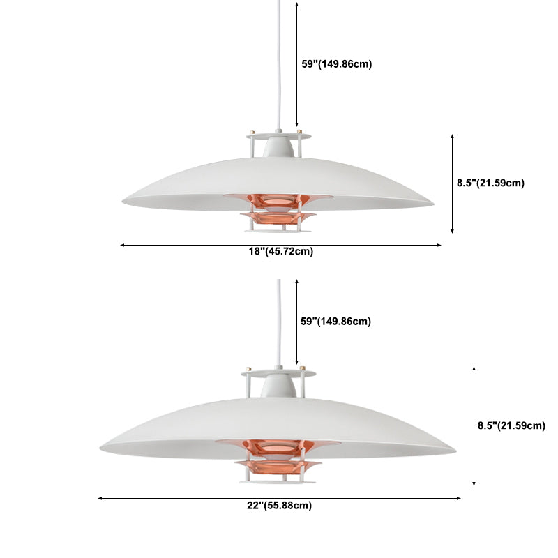 1 Luz de colgante colgante único de estilo moderno de metal para restaurante para restaurante