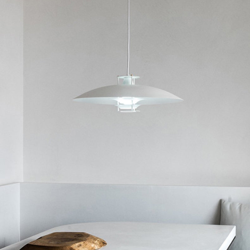 1 Luz de colgante colgante único de estilo moderno de metal para restaurante para restaurante