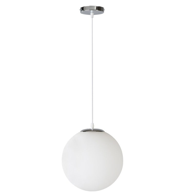 1 Light Ball Hanging Ceiling Light Modern Style Glass Hanging Lamp Kit