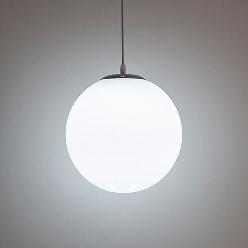1 Light Ball Hanging Ceiling Light Modern Style Glass Hanging Lamp Kit